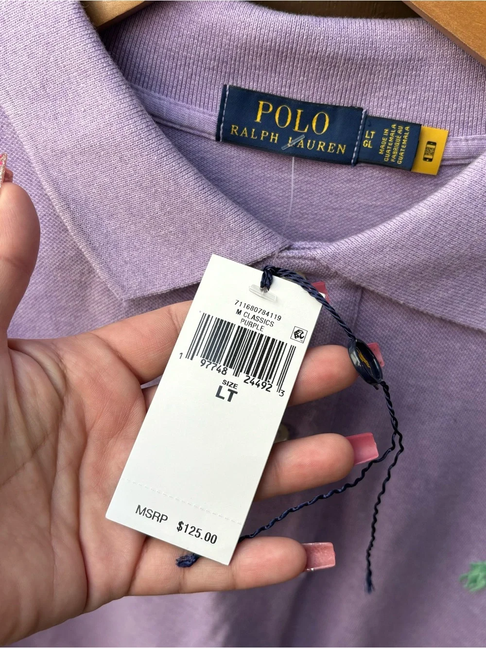 Polo Ralph Lauren Purple Polo Shirt Cotton NWT New with tags LT